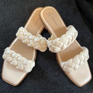 Braided slip on sandal